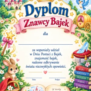 Dyplomy na dzień postaci z bajek Dyplomy na dzień postaci z bajek