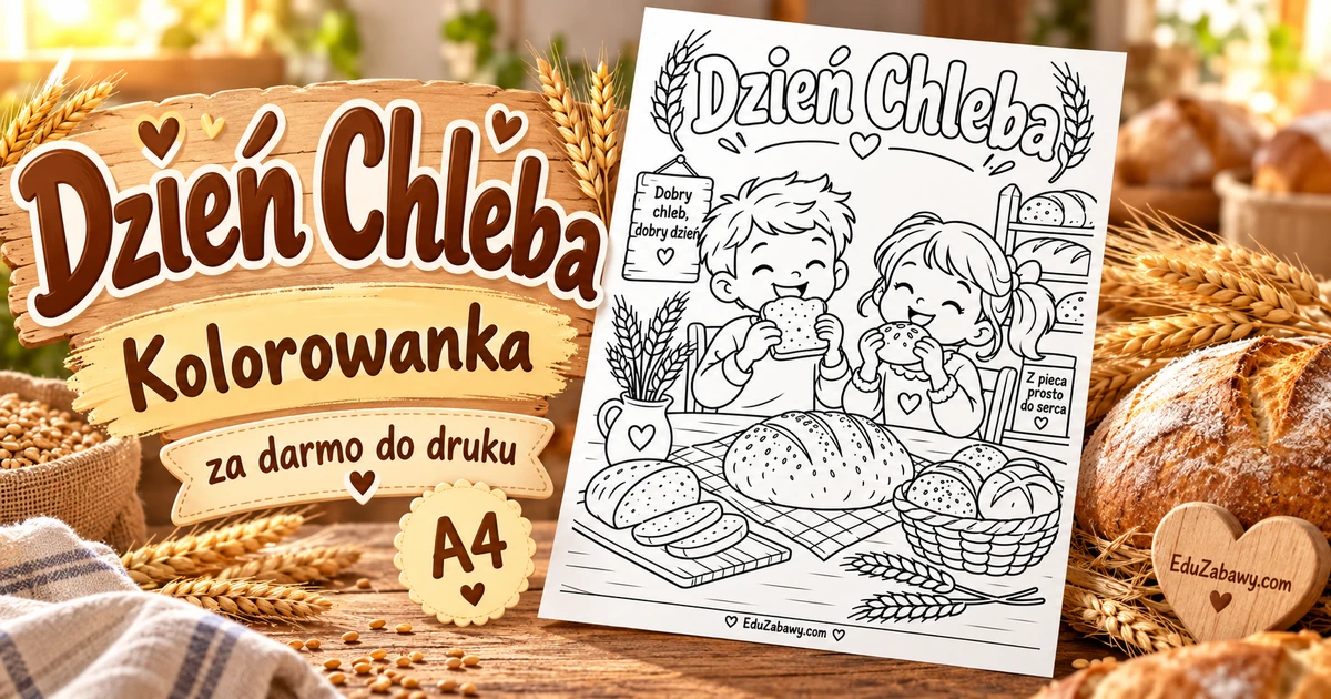 Dzień Chleba – kolorowanka z dziećmi