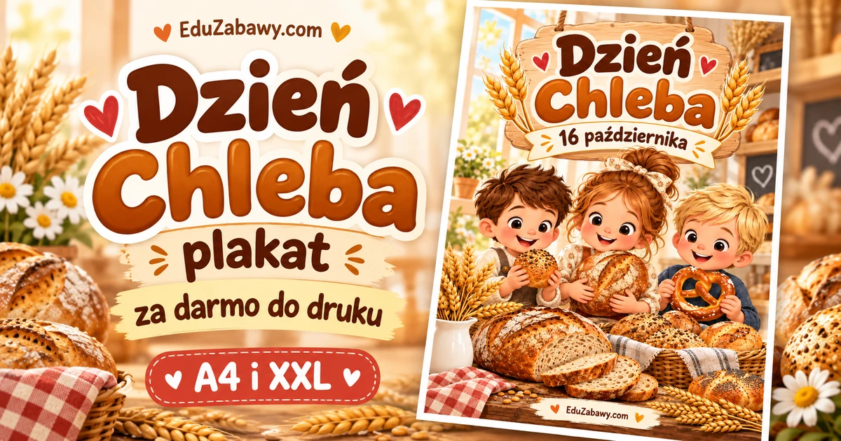 Dzień Chleba – plakat z datą 16 października