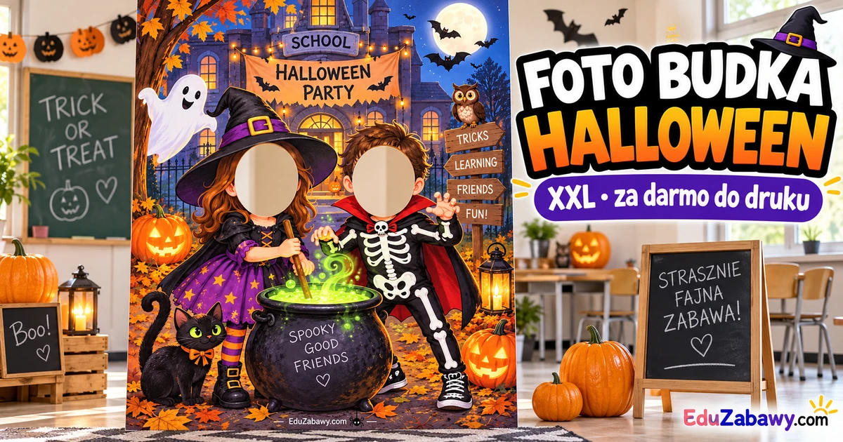 Fotobudka Halloween w szkole