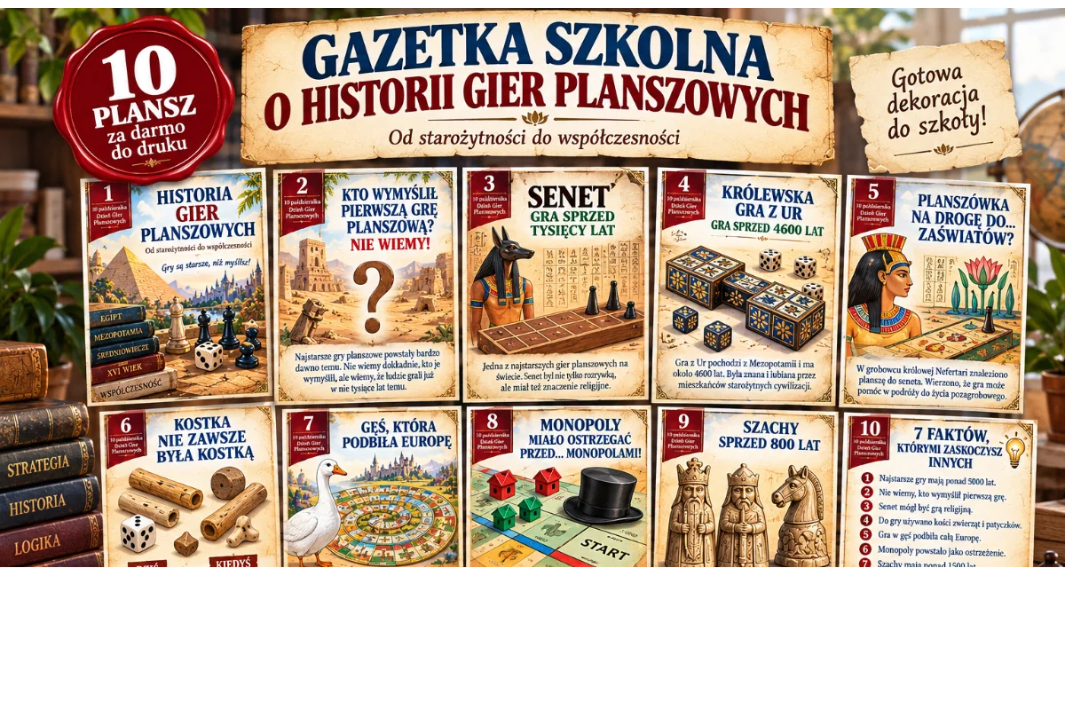Gazetka szkolna „Historia gier planszowych”