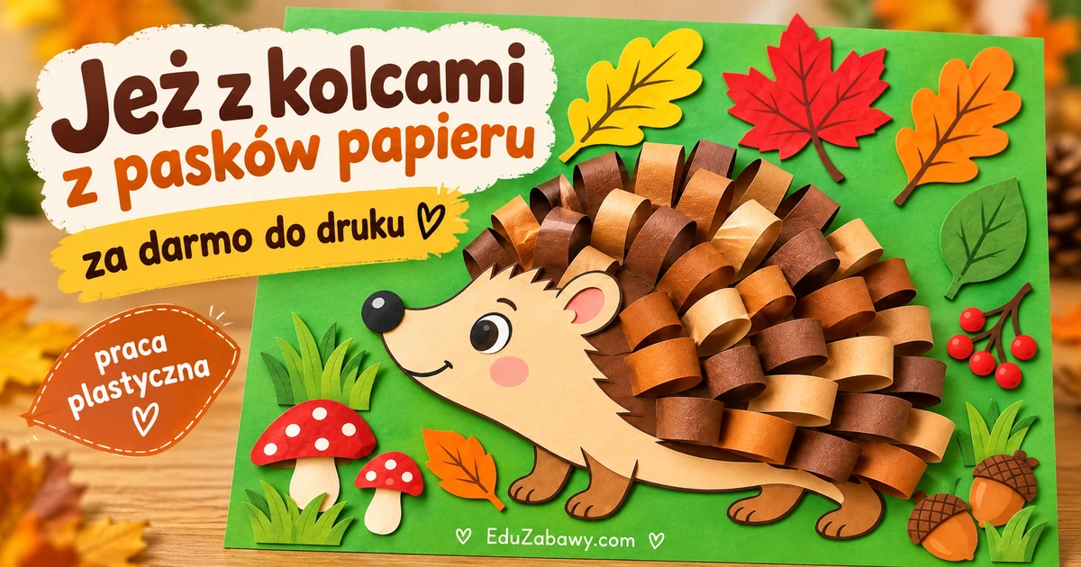 Jeż z kolcami z pasków papieru
