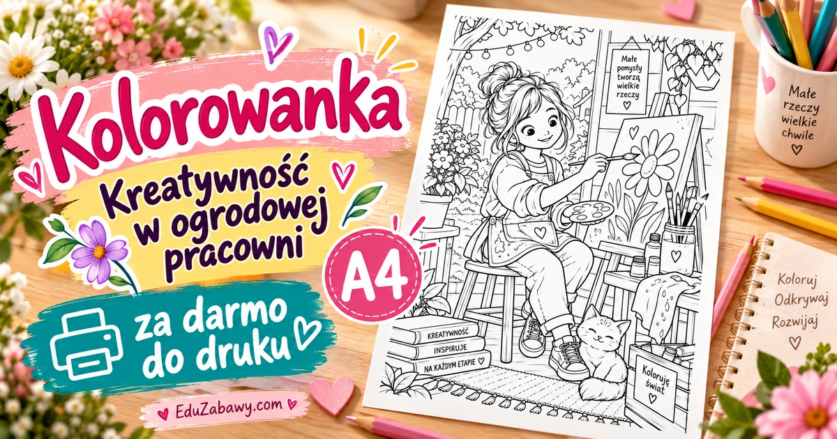 Kolorowanka: Kreatywność w ogrodowej pracowni