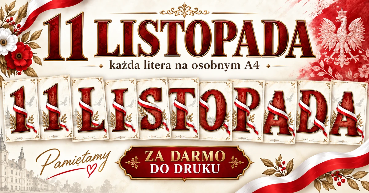 Napis do druku: 11 listopada – gradient
