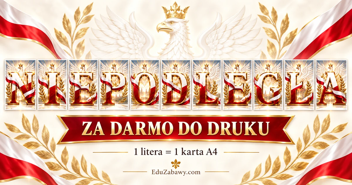 Napis „NIEPODLEGŁA” do druku