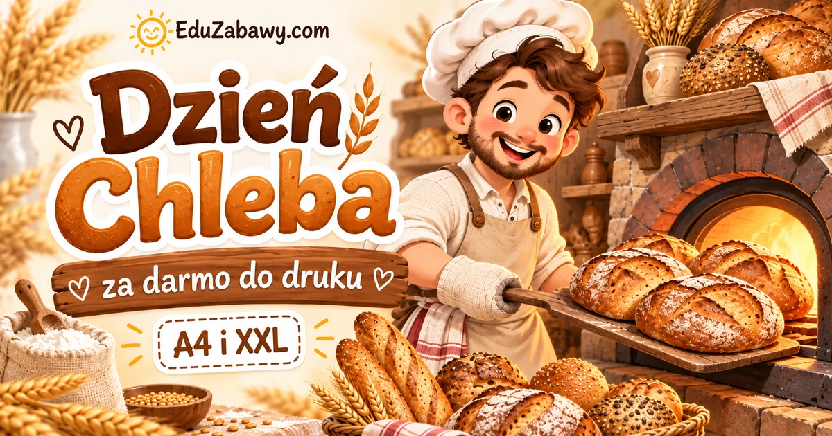 Dekoracja A4 i XXL: Piekarz przy piecu