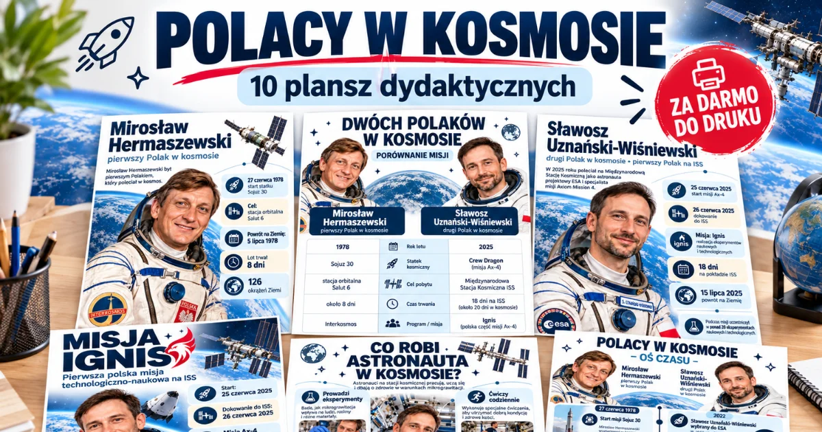 Gazetka szkolna: Polacy w kosmosie