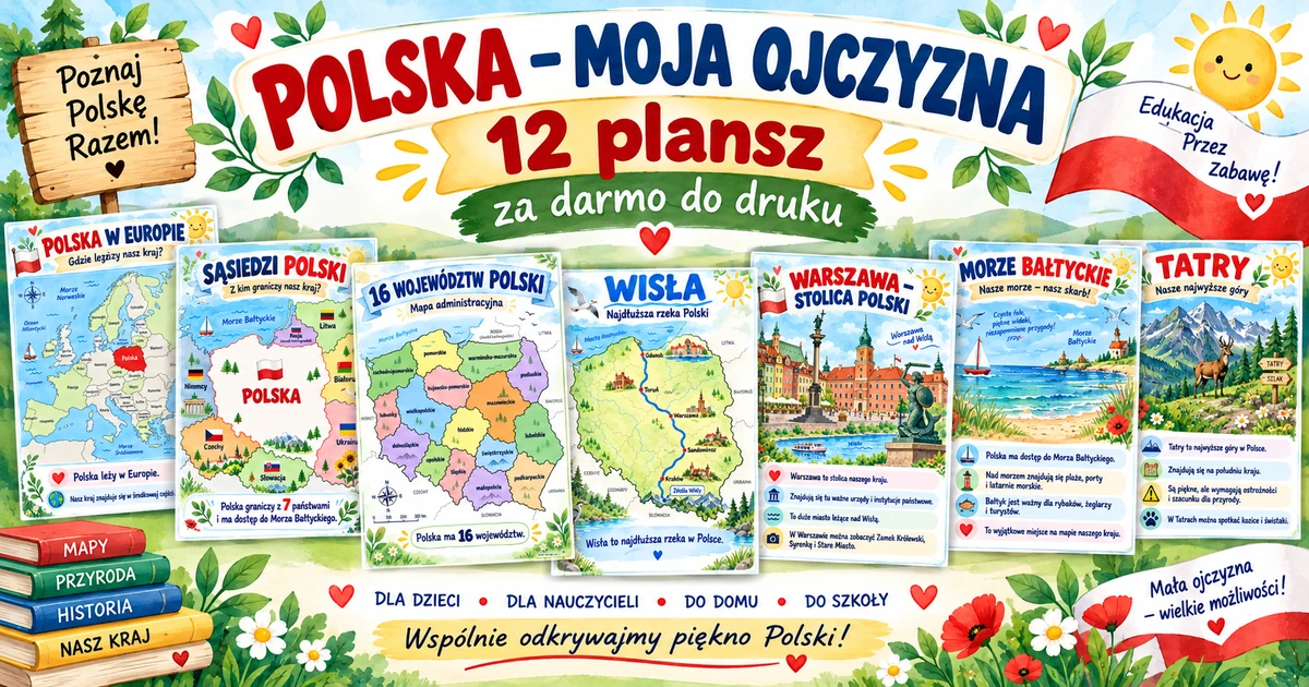 Plansze dydaktyczne: Polska – moja ojczyzna
